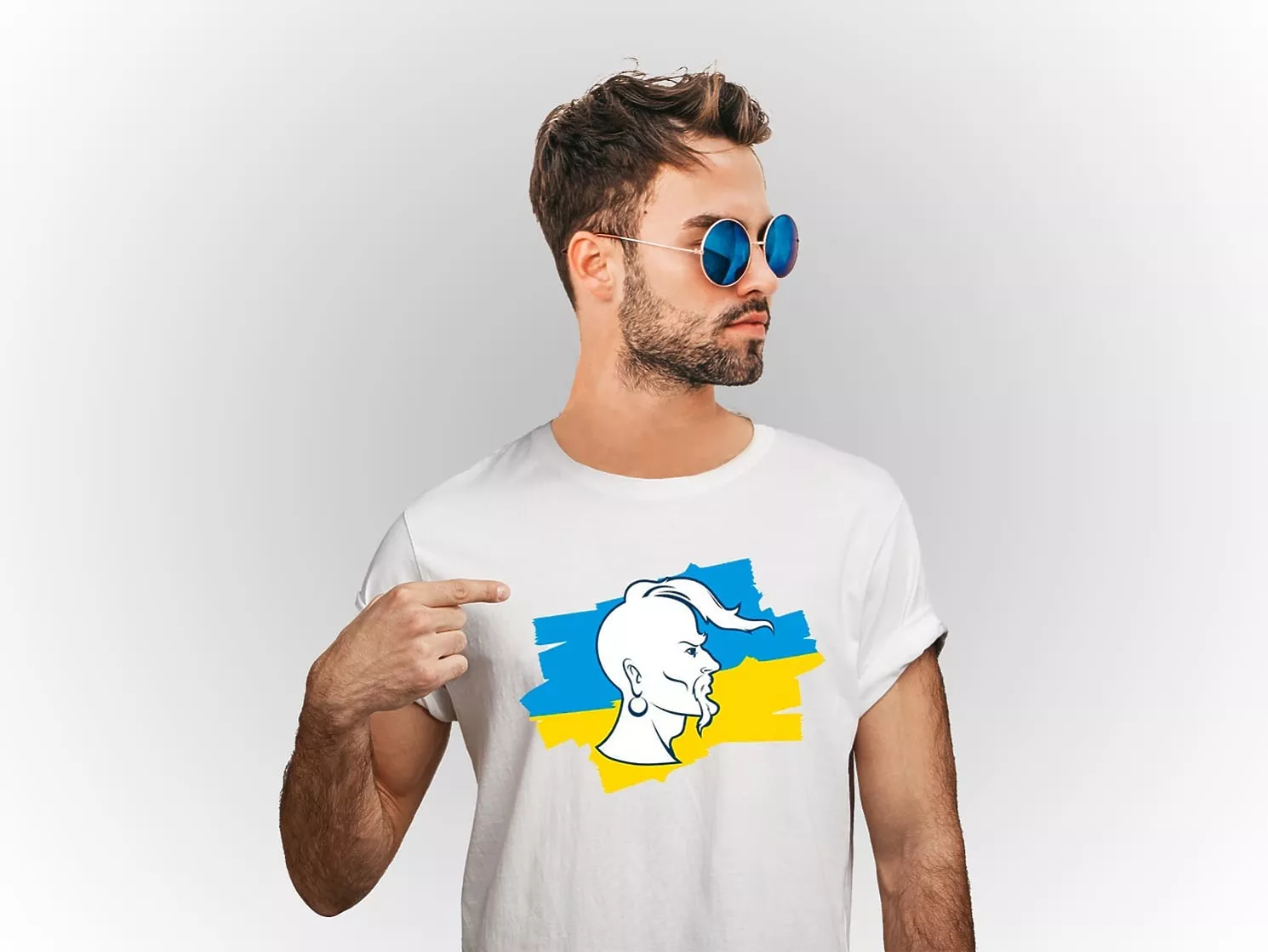 image of white printed t-shirt